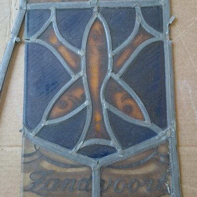 gebrandschilderd wapen van Zandvoort glas in lood Kerkpad Zandvoort 
